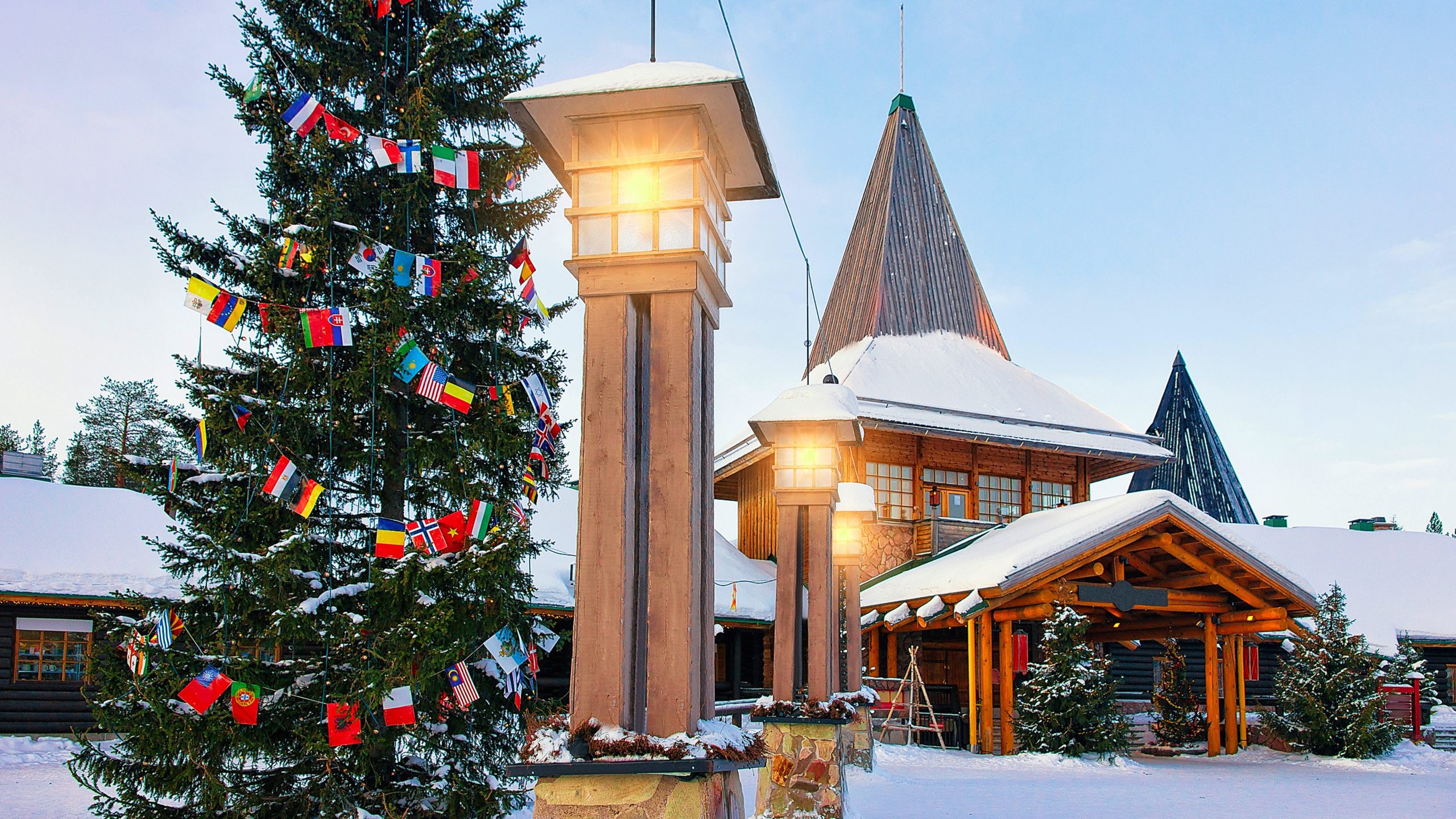 Finland Bus Charter in winter trip - Visit Santa Claus Village in Rovaniemi