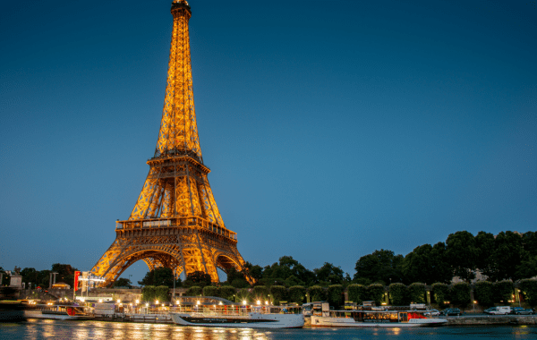 The Eiffel Tower in Paris.