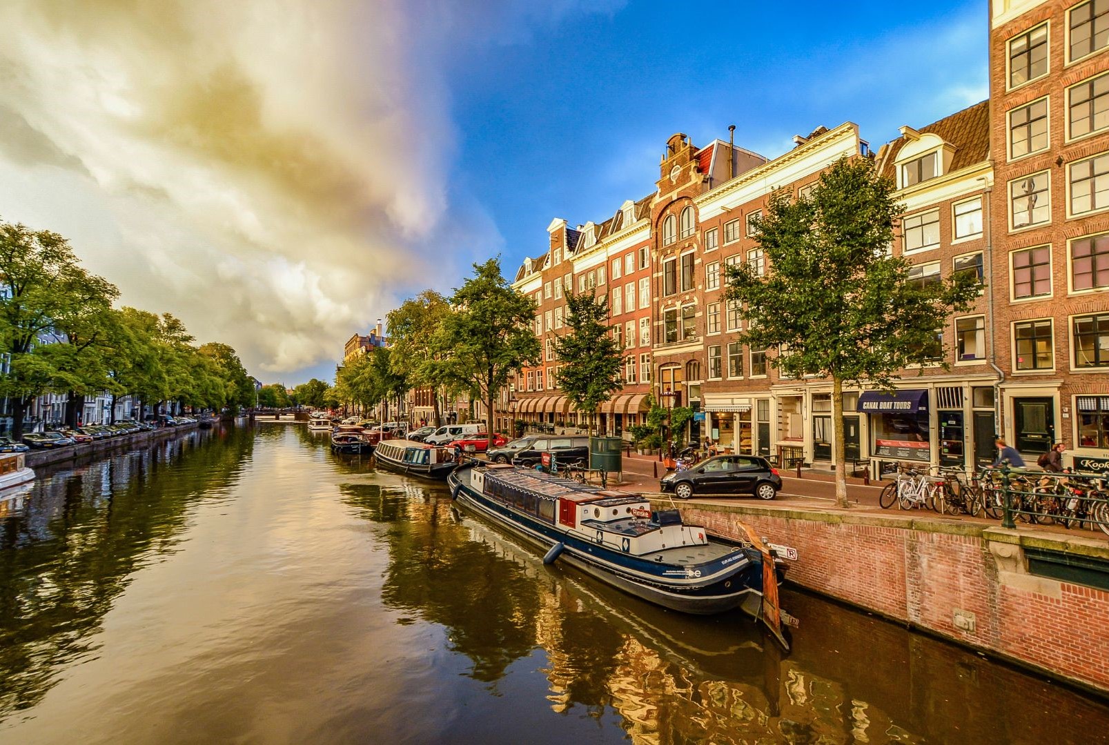 Amsterdam's network of canals and historic houses.