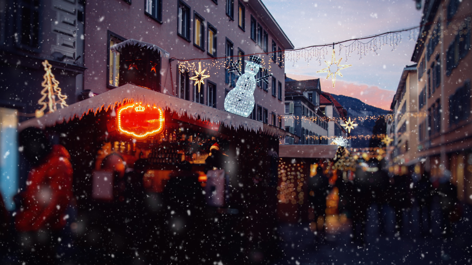 The ninth in the list of 10 best things to do in Switzerland - Visit the Christmas market