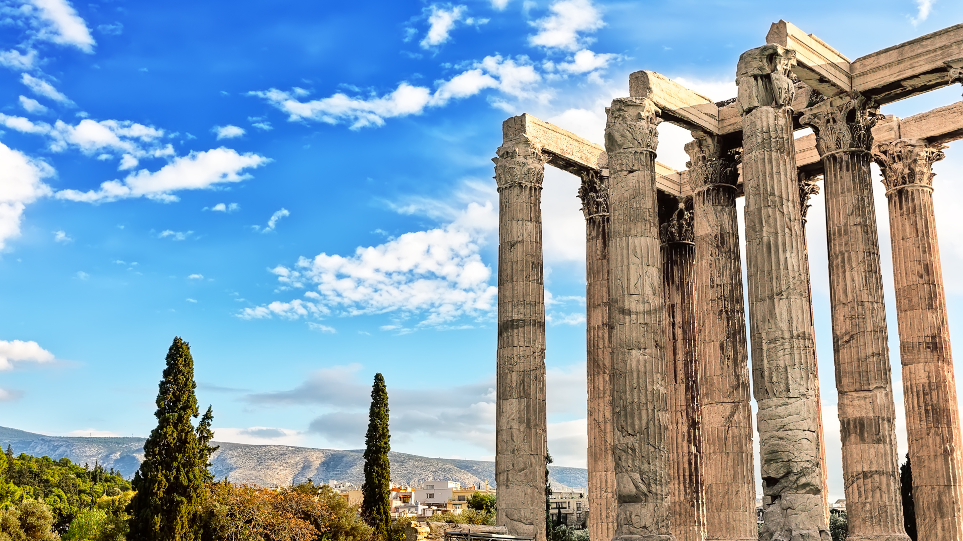 The Temple of Olympian Zeus-travel bus rental in Athens