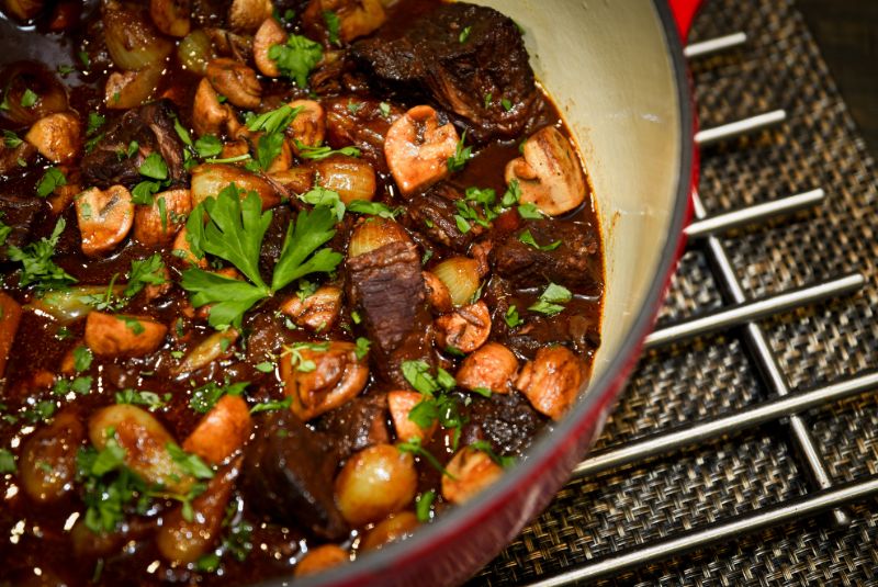 Beef Bourguignon is a classic French stew from Burgundy.