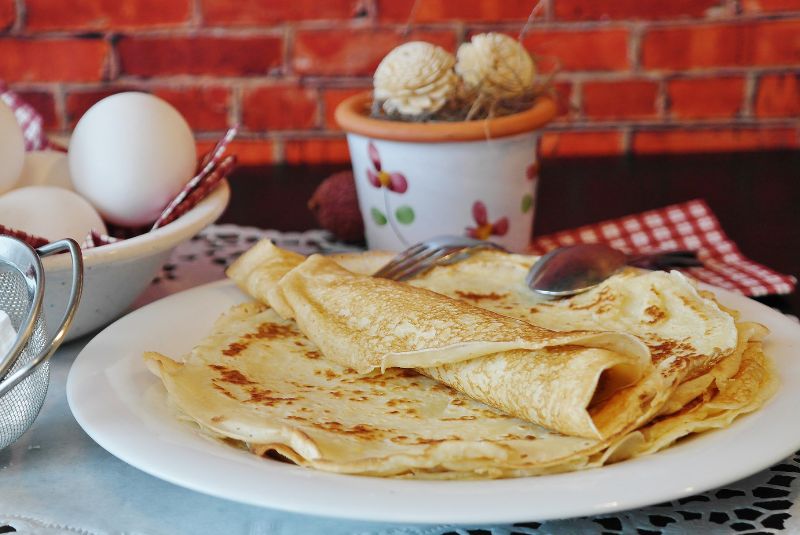 Crepes originated in the region of Brittany in northwestern France.
