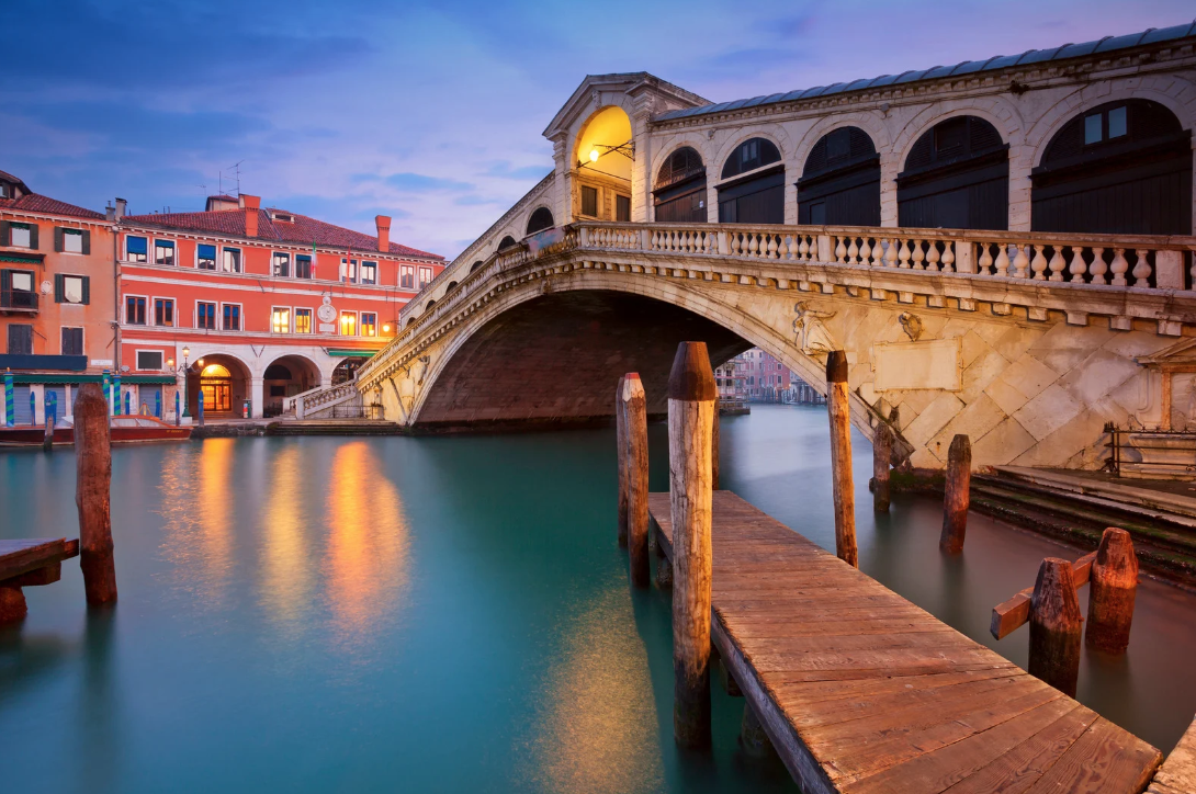Beautiful Canal and Bridge in Venice