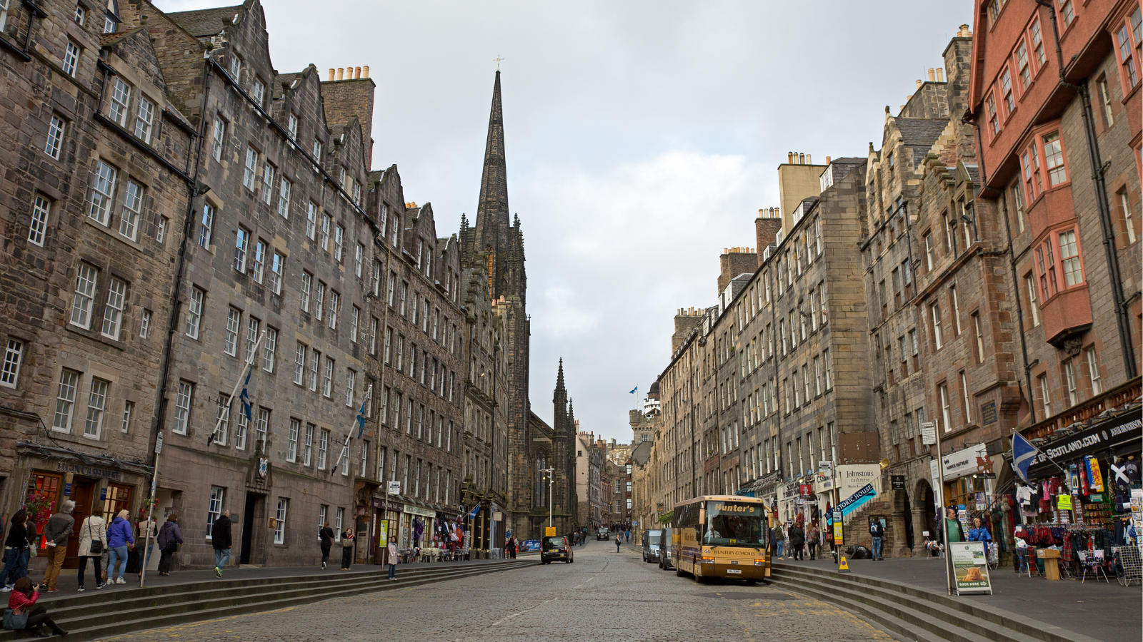 The Royal Mile - destination in bus rental in Edinburgh in day 1
